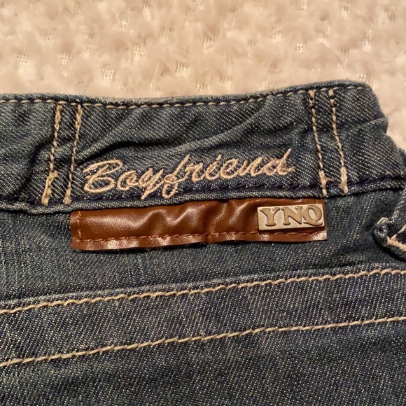 YNQ Boyfriend Ankle/Cropped Distressed Jeans Sz 5 - Picture 7 of 7